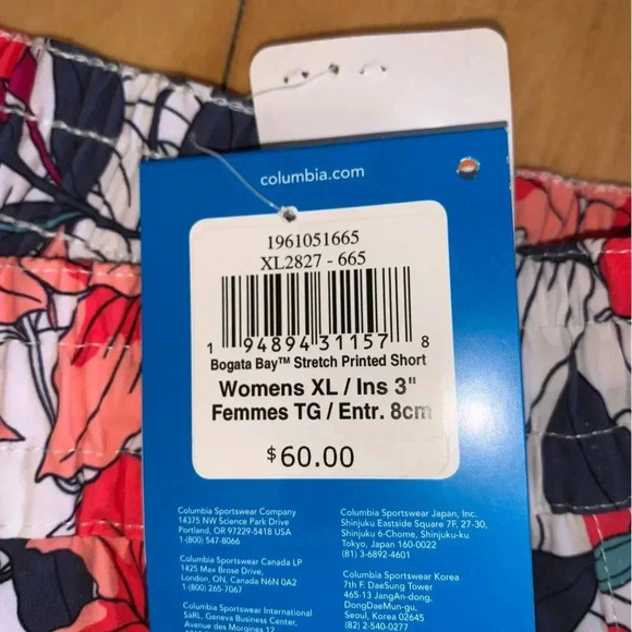 Columbia Women's Bogata Bay Omni-Shade Stretch 3” Inseam Shorts XL Floral - Picture 11 of 11